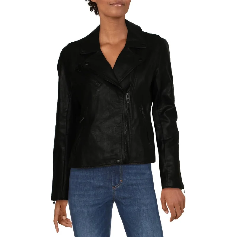 [BLANKNYC] Womens Faux Leather Notch Collar Motorcycle Jacket