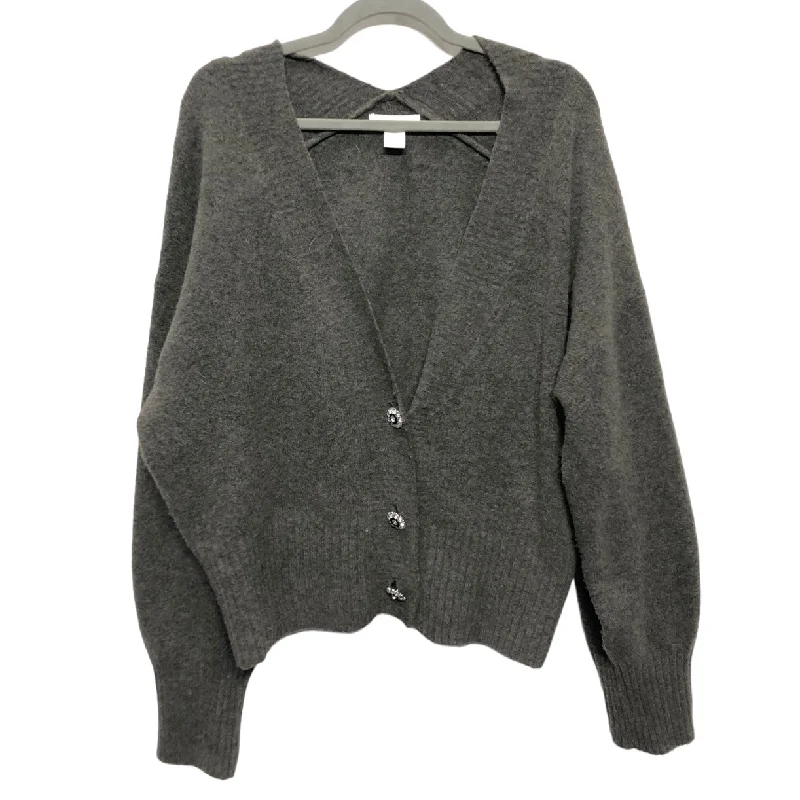 Cardigan By H&m In Grey, Size: L