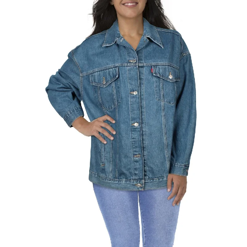 Levi Strauss & Co. Womens Plus Denim Short Denim Jacket