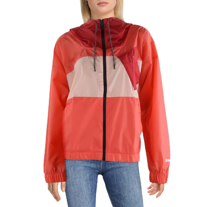 Reebok Womens Hooded Colorblock Soft Shell Jacket