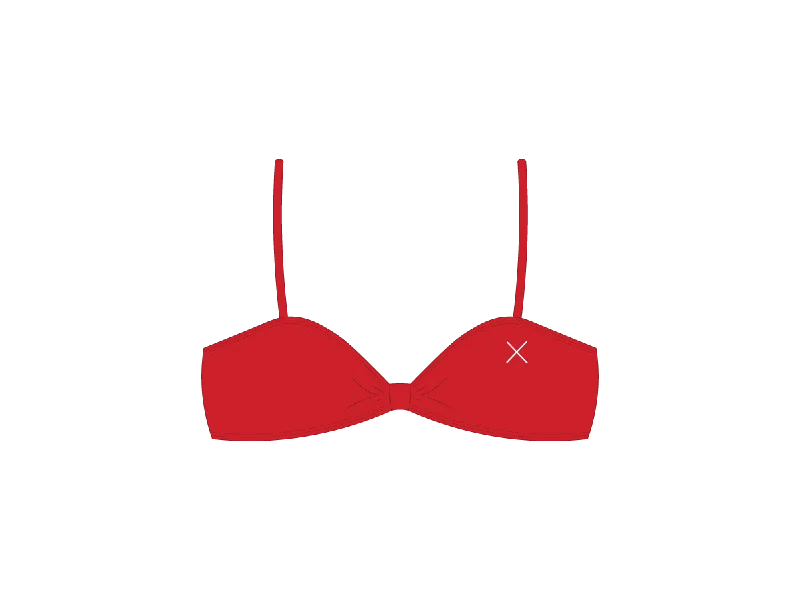 Rose Red Bow Tie Top