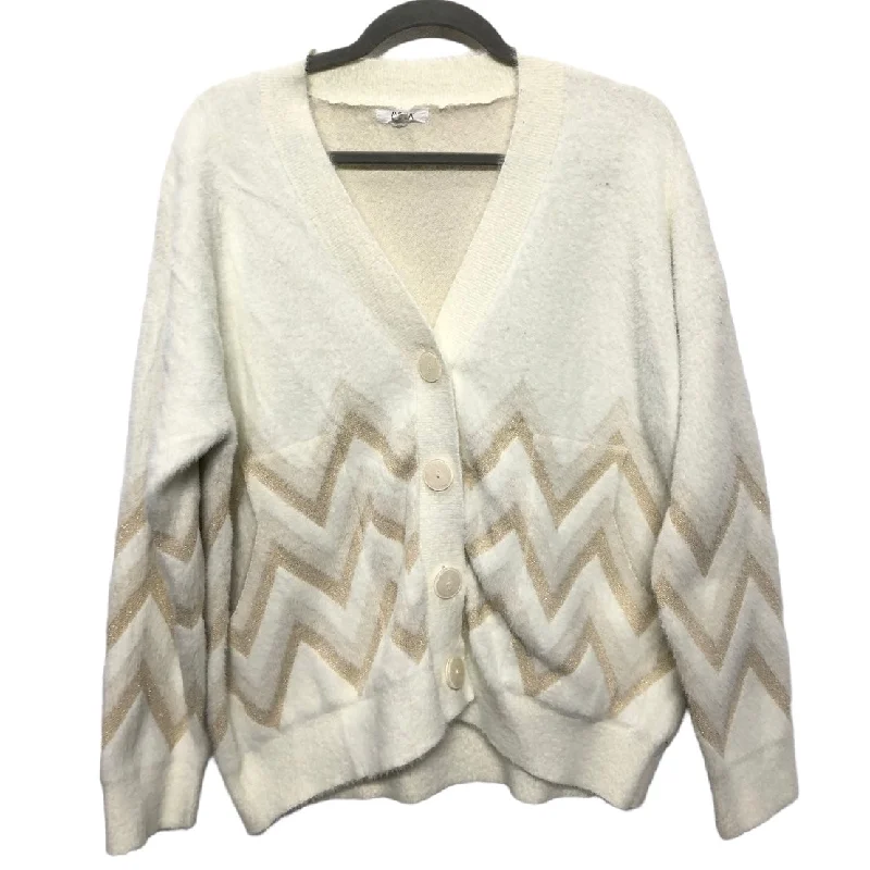 Sweater Cardigan By Cmc In Beige, Size: M