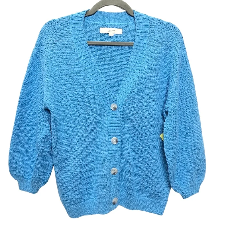 Sweater Cardigan By Loft In Blue, Size:M