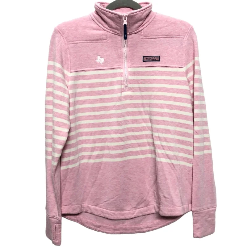 Sweatshirt Collar By Vineyard Vines In Pink & White, Size: Xs