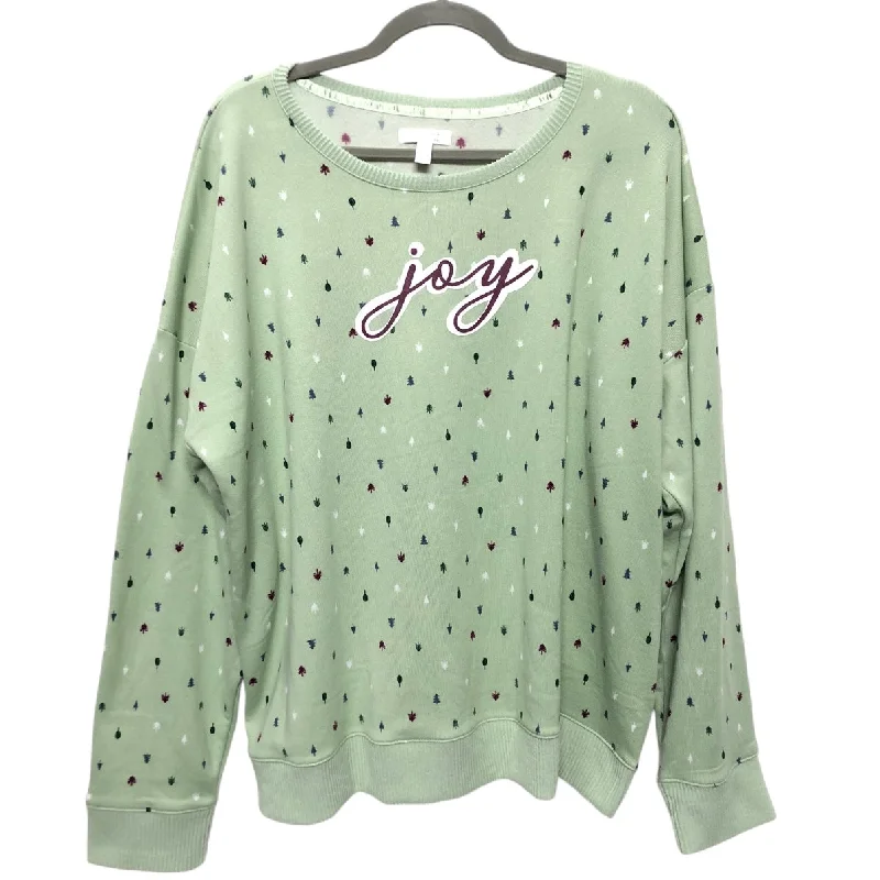 Sweatshirt Crewneck By Lc Lauren Conrad In Green, Size: Xxl