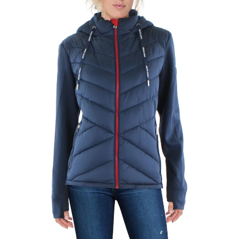 Tommy Hilfiger Sport Womens Quilted Long Sleeves Puffer Jacket