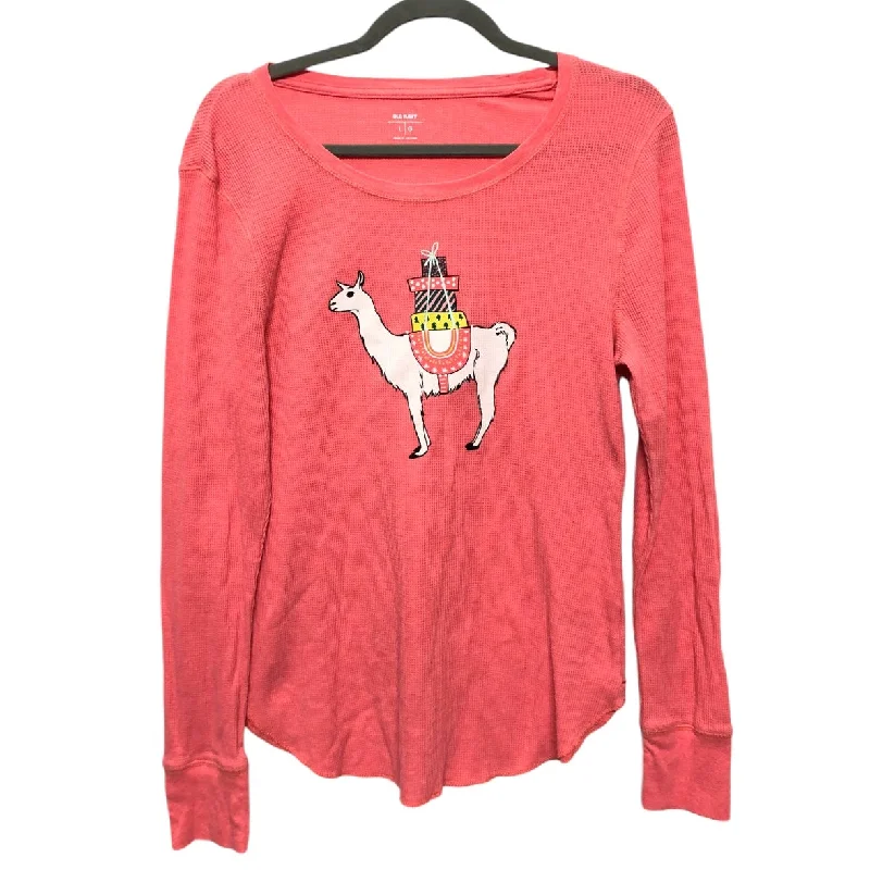 Top Long Sleeve Basic By Old Navy In Coral, Size: L