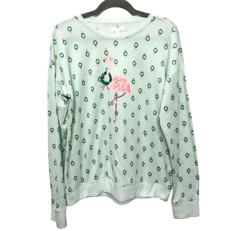 Top Long Sleeve By Lc Lauren Conrad In Green & Pink, Size: M