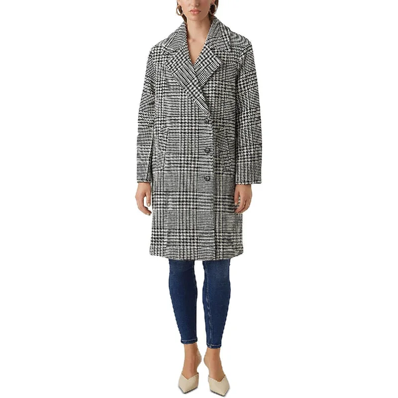 Vero Moda Womens Hanna Houndstooth Long Walker Coat