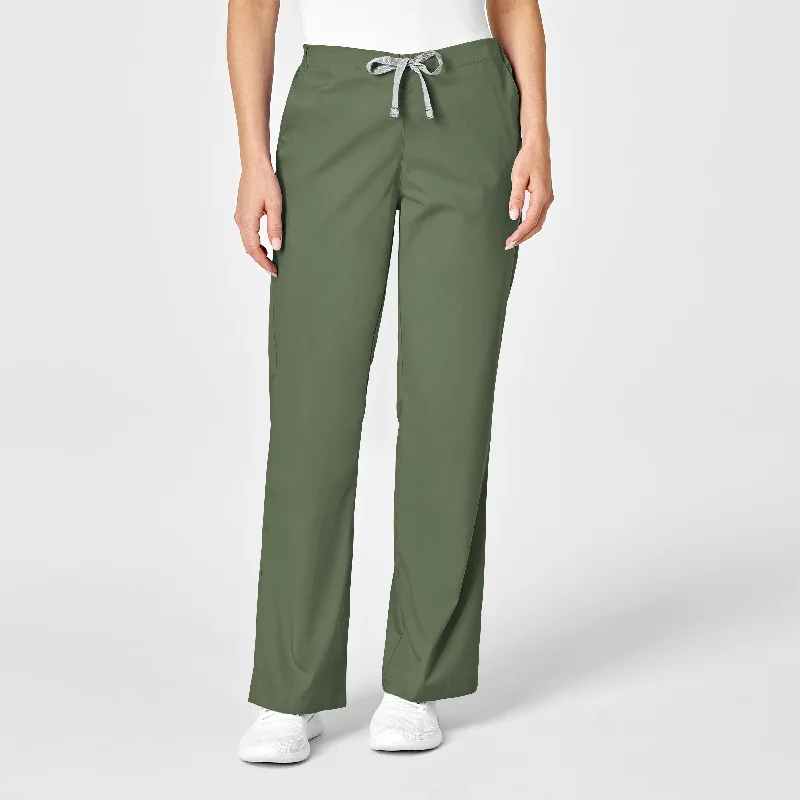 WonderWORK Women's Flare Leg Scrub Pant - Olive