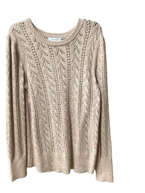 Sweater By Liz Claiborne In Blush, Size: 18