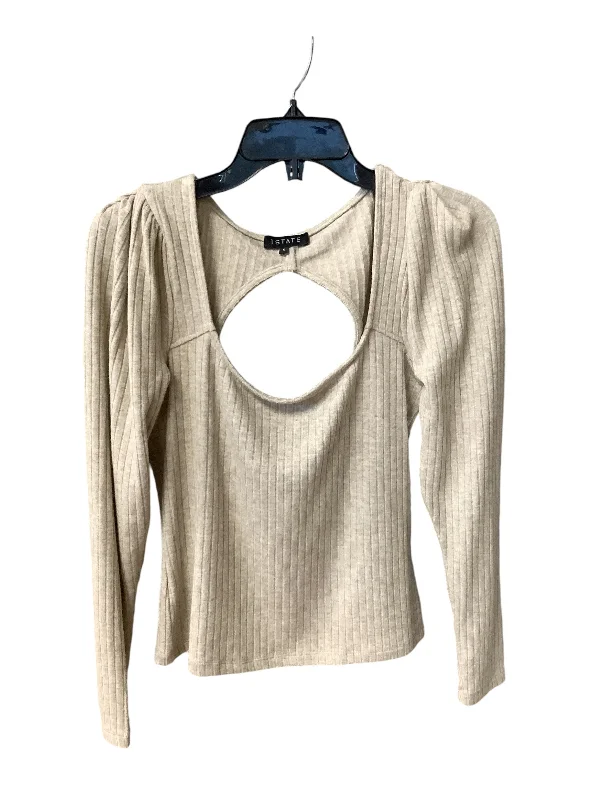 Top Long Sleeve By 1.state In Taupe, Size: S