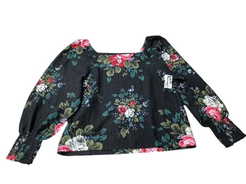 Top Long Sleeve By Loft In Floral Print, Size: Xl