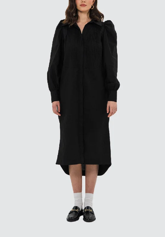 Denis Shirt Dress | Black