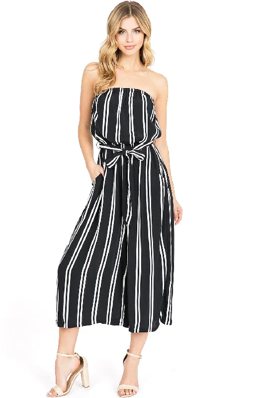 Jewels Stripe Culotte Jumpsuit